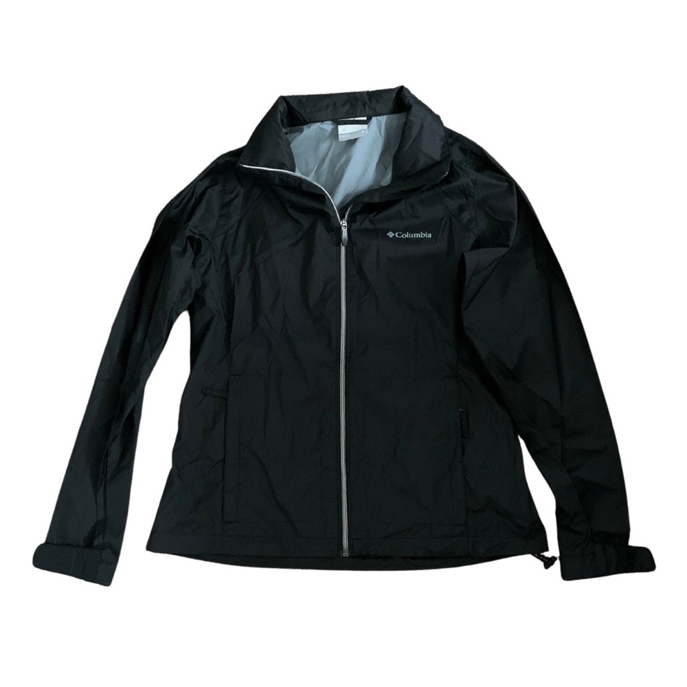 Black Columbia Rain Jacket, Size Medium